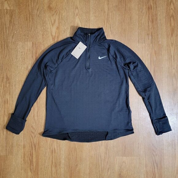 Nike Therma-FIT Element Women's Running Jacket Quarter Zip Size Large L Black - Picture 10 of 17